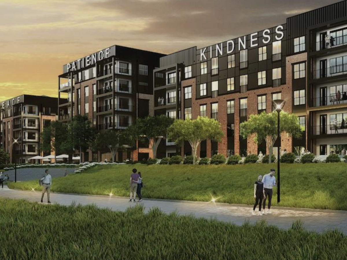 Bjarke Ingels-designed 670 Mesquit development showing life